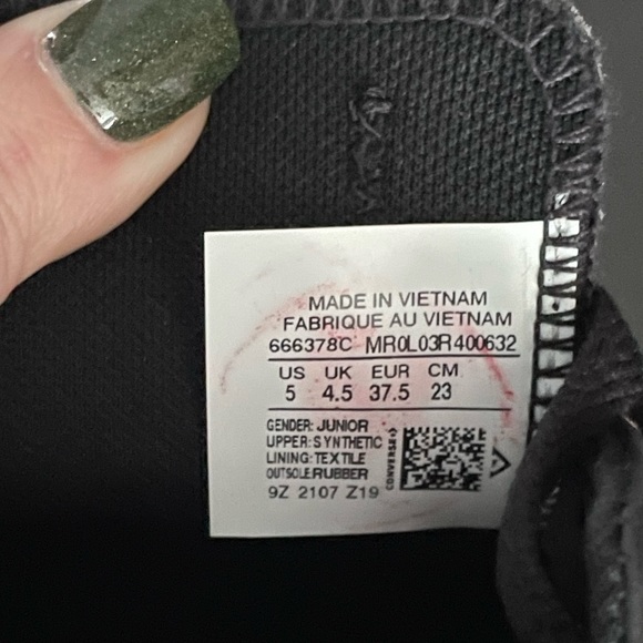 NWOB- Converse all stars new leather low cut/ profile sneakers size 7.5 - Picture 13 of 13